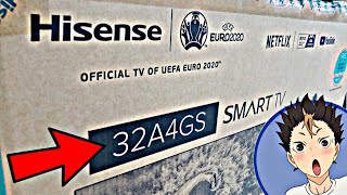 Unboxing Hisense 32 inches fullHD smart tv 32A4GS [upl. by Marius]