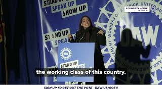 FULL SPEECH AOC at GOTV Rally with UAW in Detroit MI [upl. by Macy565]