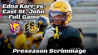 Edna Karr vs East St John Full Game Members Only  Cougars Come Out Strong in Preseason 🏈 [upl. by Atteuqahc342]