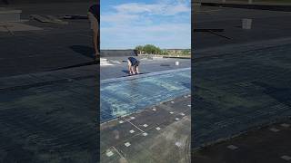 If you want to know how to properly lay out EPDM on a flat roof check this outFastest layout ever [upl. by Timothea]