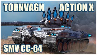 Bofors Tornvagn Action X amp SMV CC64 • WoT Blitz Gameplay [upl. by Rodriguez]