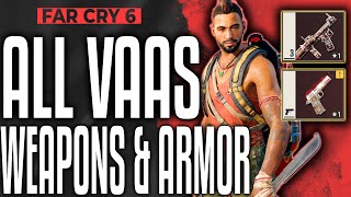 Far Cry 6 ALL VAAS WEAPONS  RPG PISTOL LEGENDARY ARMOR and VEHICLE GUIDE [upl. by Cristen]