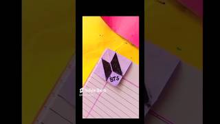 BTS 💜 Bookmark 🔖easy paper bookmarkBTS paper book mark shorts btsarmy [upl. by Juanne]