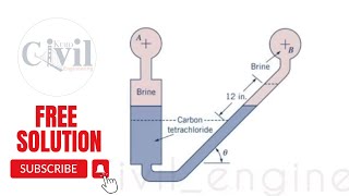 manometer P260 contains carbon tetrachloride Determine the required angle of inclination [upl. by Pronty]