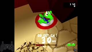 Frogger PS1  Tumbling Valley Walkthrough [upl. by Holbrook]