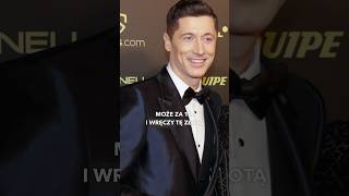 FRANCE FOOTBALL WRĘCZY ZŁOTĄ PIŁKĘ LEWANDOWSKIEMU ZA 2020 ROK shorts [upl. by Naveb]