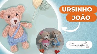 passo a passo Como fazer um ursinho em crochê amigurumi  ursinho João [upl. by Aititel]