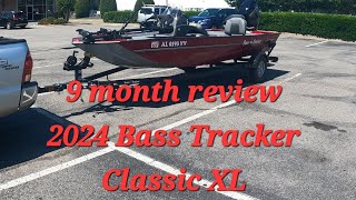 2024 Bass Tracker Classic XL 9 month review [upl. by Elleinet]