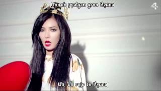 HYUNA  RED Letra es español  Romanización [upl. by Abijah]