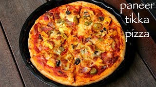 paneer pizza recipe  paneer tikka pizza  homemade pizza with paneer [upl. by Sad]