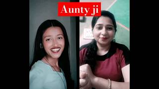 aunty ji 😎😎 flirt mat krolove reaction funny newsong song badshah viralshorts [upl. by Asilad]