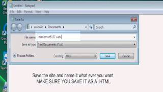 How To Make A Website Using Notepad Part 1 [upl. by Yrrah]