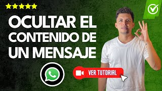 Cómo OCULTAR el CONTENIDO de un MENSAJE de WhatsApp en la BARRA de NOTIFICACIONES  ✅Nivel PRO📱 [upl. by Miarhpe]