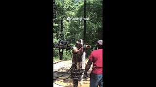 Stripping oilfield Rig job rig oilfield drilling oil tripping [upl. by Ahcas814]