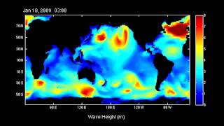 WAVEWATCH III model run Dec 2008 to Feb 2009 [upl. by Moss]