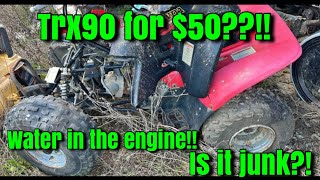 Trx90 for 50 Engine is full water is it junk [upl. by Srednas492]