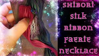 Sewing Shibori Silk Ribbon  Starting The Faerie Necklace  Bead Embroidery [upl. by Ardnac440]