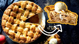 Deep Dish Apple Pie With Easy Lattice Pie Crust [upl. by Fai]