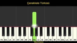 Çanakkale Türküsü Melodika Org Notaları [upl. by Evets]