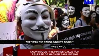 Anonymous Philippines calls for release of hacker Paul Biteng [upl. by Alina]