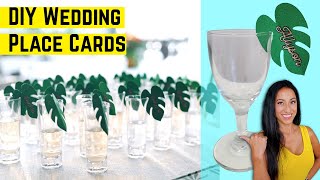 Easy Tropical Wedding Place Cards with Cricut [upl. by Ettolrahc]