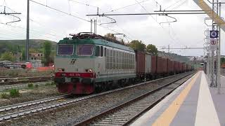 E652076 con il treno dellimmondizia in transito a Monterotondo [upl. by Ignaz]