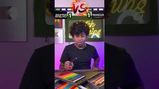 2000 rs vs 4000 rs color pencils🫨😱 art viral [upl. by Atikin]