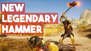 AC ODYSSEY NEW UPDATE LEGENDARY HAMMER OF HEPHAISTOS IN ACTION [upl. by Nyrroc]