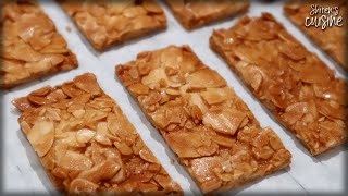 The CRISPIEST Almond Snack  Almond Lace Cookies  Florentines [upl. by Oiluig554]