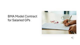 BMA Model Contract for Salaried GPs [upl. by Loram]