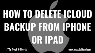 How to Delete iCloud Backup from iPhone or iPad Tech Shorts [upl. by Ziwot994]