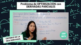 Problema de Optimización con DERIVADAS PARCIALES [upl. by Adlitam]