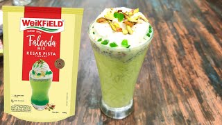 WeikField Falooda Mix Kesar Pista Recipe in Hindi  वीकफील्ड फलूदा केसर पिस्ता बनाने का आसान तरीका [upl. by Gaudette82]