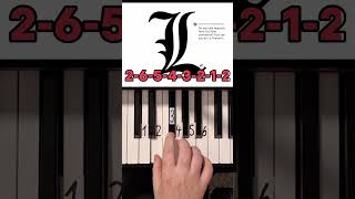 Ls Theme from Death Note Piano Tutorial shorts [upl. by Naor997]