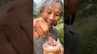 Homeless old man eats chocolate ice cream spicy vegetables the perfect combination of chili short [upl. by Margarida]