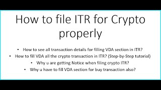 How to file ITR for Crypto TAX INDIA properly [upl. by Aissyla]