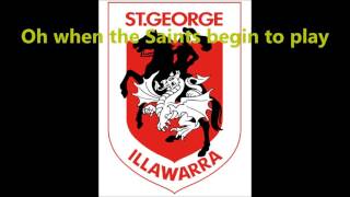 St George Illawarra Dragons theme song Lyrics NRL SingALong Players Singing [upl. by Marteena]