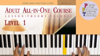 Merrily We Roll Along p35  Alfreds Basic Adult AllinOne Course  Book 1 [upl. by Auoh]