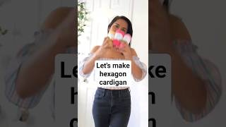 How to crochet hexagon cardigan for beginners crochet crochethook crochetpatterns [upl. by Nidorf]