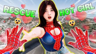 How I amp SPIDERGIRL Escape Crazy BAD GUY in LOVE😱 Romantic Love Story Spiderman POV [upl. by Lrak]