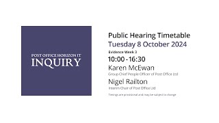 Nigel Railton  Day 182 PM 08 October 2024  Post Office Horizon IT Inquiry [upl. by Tacye637]