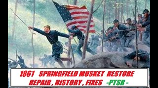 1861 Springfield Musket History how i found it How to Fix it [upl. by Ozzy697]