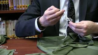 Making Tzitzis Part 4  The 4 Sections 5 Knots [upl. by Lucania690]