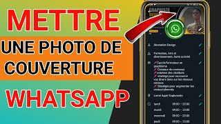 loption photo de couverture sur WhatsApp  mettre la photo de couverture WhatsApp facilement [upl. by Niram726]