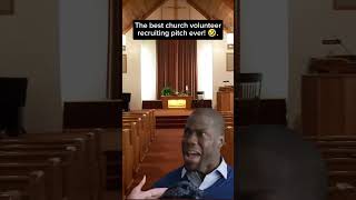 Church Volunteer Recruiting Pitch 🤣 church recruiting hilarious christianlife [upl. by Llerut131]