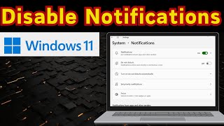 How to Disable Notifications in windows 11  turn off notifications in windows 11 [upl. by Audwin544]