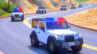 NEW MAHINDRA POLICE THAR KAAFILA STATUS VIDEO THAR STATUS  Lofar gaming gta 5  thar [upl. by Glogau]