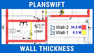 Planswift  Wall Thickness  Advanced Properties [upl. by Ryle]