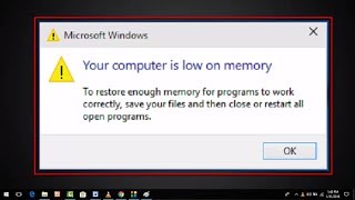 Solve Your Computer Is Low on Memory Error in Windows 10 [upl. by Hellman189]