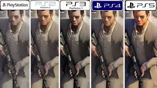 GTA 5 PS1 vs PS2 vs PS3 vs PS4 vs PS5 Graphics Comparison [upl. by Sou]